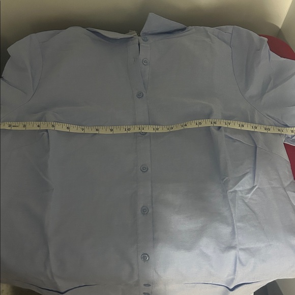 Woman Within Sky Blue Shirt Dress - Picture 8 of 8